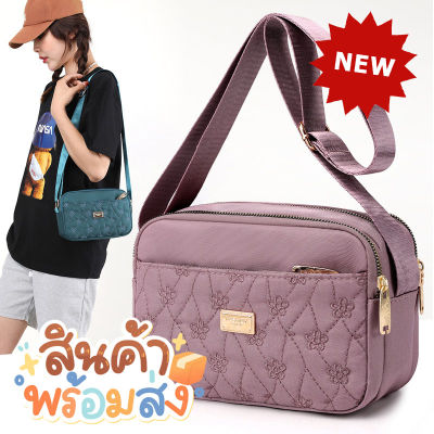 coolciothshop 💥3 ช่องซิป จุมาก💥 กระเป๋าสะพายสำหรับผู้หญิง แฟชั่นเกาหลี Crossbody 6 สี