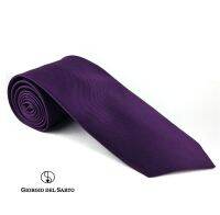 Giorgio Del Sarto Necktie Purple 8.5 cm Fabric Texture เนคไทสีม่วงมีเท็กเจอร์