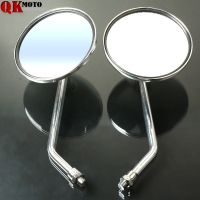 For Sportster 883 1200 Iron 883 Softail Dyna Fatboy Motorcycle Rear View Mirrors 8mm 10mm Round Rearview Mirror