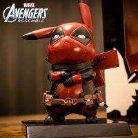 ตลาดของเล่นเด็ก15Cm Pop Avengers Deadpool Pikachu Cos Q Version Doll แอคชั่นฟิกเกอร์มาร์เวลเด็กของเล่นแอ็คชั่นตุ๊กตาโมเดลในกล่องของเล่นของขวัญ