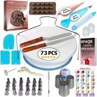 ELEGANT Cake Decorating Tools Kit Icing Tips Turntable Pastry Bags Couplers Cream Nozzle Baking Tools Set for Cupcakes Cookies