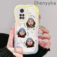 เคส Chenyyka สำหรับ Xiaomi MI Redmi Note 11 11S Poco M4 Pro 4G ยอดนิยมลายอิโมติคอนสาวๆสีสันสดใสขอบเนื้อครีมเคสโทรศัพท์โปร่งใสนิ่มกันกระแทกเคสซิลิโคนใส