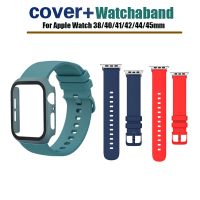 xiaozh Watch Case Strap New Silicone Sports Soft Band for Apple Watch Series 7 41mm 45mm 6 SE 5 4 3 38/40/42/44mm