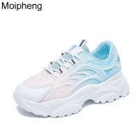 Moipheng Platform Women Sneakers Pink Purple Casual Shoes Women Thick Sole Tennis Chunky Shoes Basket Femme Women Shoes 2022