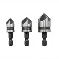 3ชิ้นชุดน่าเบื่อ Countersink หกเหลี่ยมสำหรับไม้โลหะเครื่องมือหัวเจาะแบบเปลี่ยนเร็วก้านหกเหลี่ยมเหล็กคาร์บอน