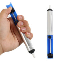 1pcs Aluminum Solder Sucker Desoldering Tool Pump Vacuum Removal Device Blue Soldering Iron Desolder