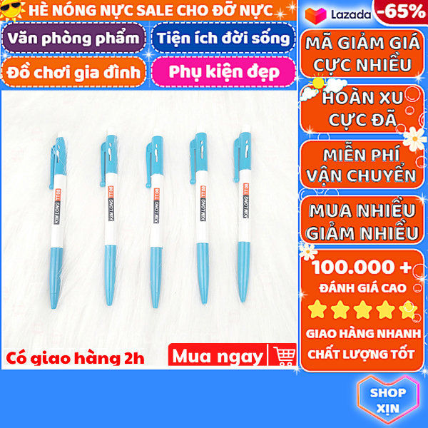 Combo 10 cây bút Kim Long TT08 giá rẻ và chất lượng, bút bi xanh ...
