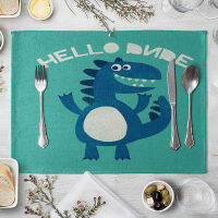 42x32cm Dinosaur Placemat for Table Cartoon Animal Dining Placemats For Children Kids Funny Tableware Kitchen Table Mat