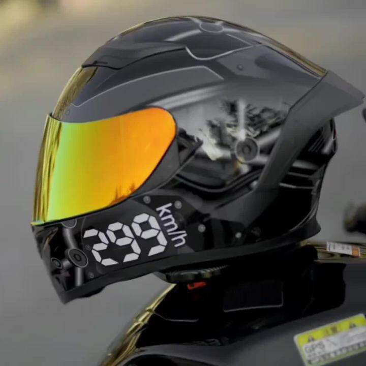 Aishi Men's and Women's Motorcycle Helmet Full Face Helmet National