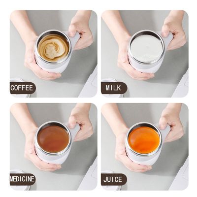 【High-end cups】 ใหม่อัตโนมัติ Self Stirring Magnetic Mug Creative สแตนเลสกาแฟนมผสมถ้วย Blender Lazy Smart Mixer Thermal Cup
