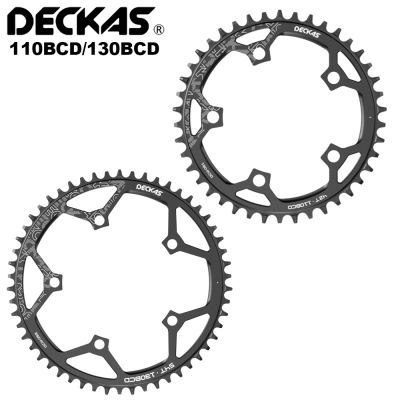 DECKAS 110BCD 130BCD มงกุฎ Chainring แคบกว้างรอบแหวนโซ่36ครั้ง38ครั้ง40ครั้ง42ครั้ง44ครั้ง46ครั้ง48ครั้ง50ครั้ง52ครั้ง54ครั้ง56ครั้ง58ครั้งเฟือง