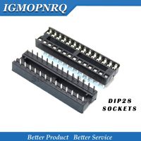 ┇ 10pcs DIP-28 28pin Sockets DIP DIP28 IC Sockets Adaptor Solder Type Socket Narrow