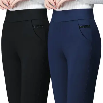 Street Style Trousers High waist leggings Pocket sports Casual