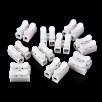 qiaoneixie 30X White SELF LOCK 2Pin สายเชื่อมต่อ Quick Splice LOCK Wire TERMINALS