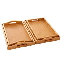 Serving Tray Bamboo - Great For Dinner Trays, Tea Tray, Food Tray, Breakfast Tray, Good For Parties Or Bed Tray
