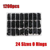 1200Pcs Nitrile Rubber O Ring Kit 24 Sizes O Rings Assortment Kit Set Sealing Washer NBR Metric o-Ring Assortment