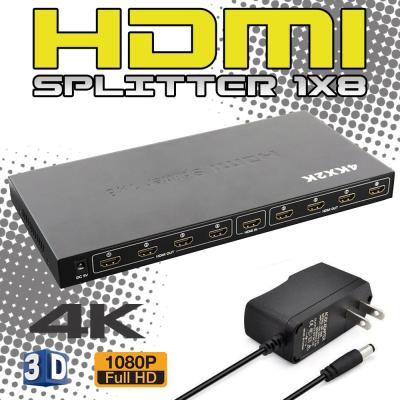 HDMI SPlitter 1X8 HDMI 1 In 8 Out switch splitter 3D 4K * 2K