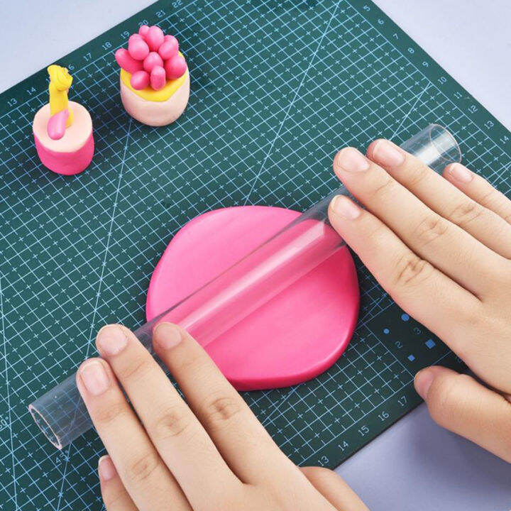 Polymer Clay Crafts Acrylic Roller Hollow Rolling Clay Bar Roll Stick For Shaping And Sculpting