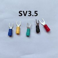 50pcs SV3.5-4 SV3.5-5 SV3.5-6 Wire connector Fork Spade Crimp Insulation Terminal Wire connection Cable 2.5-4mm2