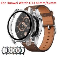 เคสสําหรับ Huawei Watch GT3 GT2 Pro 42 46 MM GT2E Watch3 Pro 46 48 MM พร้อมกระจกนิรภัย Honor Magic2 46mm Soft All-Around Screen Protector Cover Bumper เคส PC / TPU