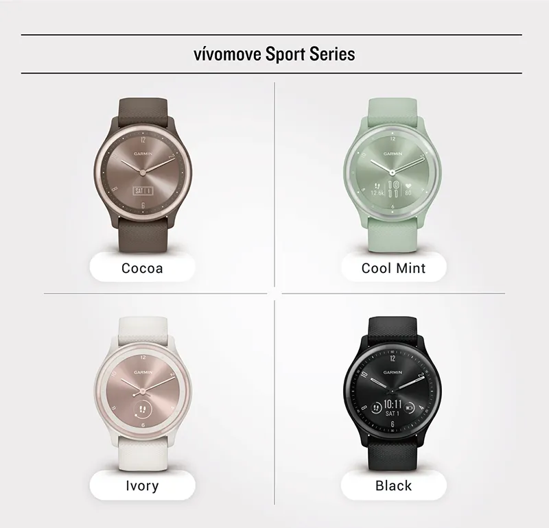 Garmin vivomove sport hot sale black with sport band