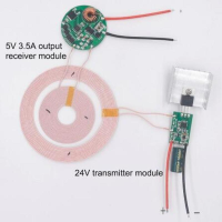 5V3A กระแสไฟสูง0 ~ 40มม. ความร้อนต่ำแหล่งจ่ายไฟไร้สายโมดูลการชาร์จแบบไร้สายแผนภาพวงจรที่มีอยู่