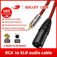 RCA ชายเป็น XLR แจ็คสายออดิโอสำหรับคอนโซลคุมเสียงเครื่องขยายเสียงลำโพงโฮมเธียเตอร์ระบบสัญญาณเสียงสาย