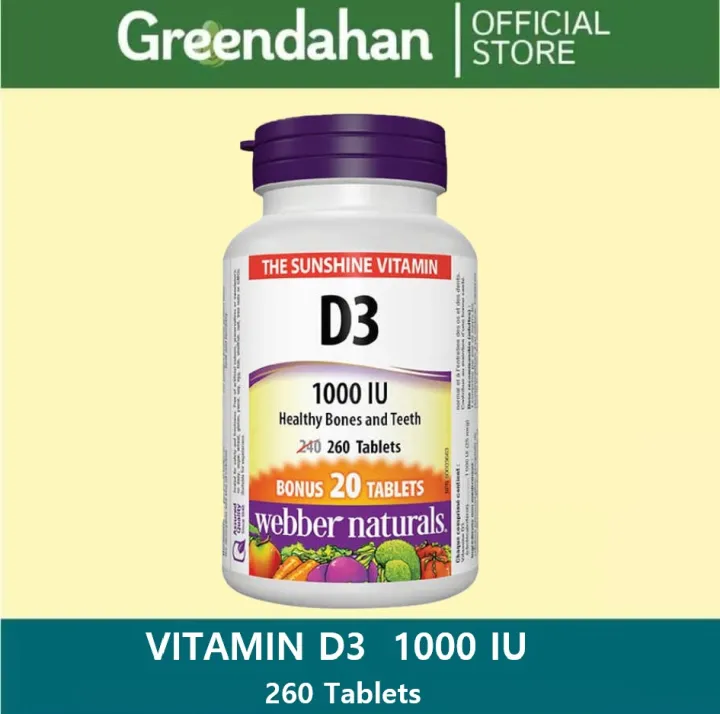 ber Naturals Vitamin D3 1000 IU 260 Tablets Lazada PH