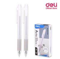 ปากกาลูกลื่นแบบกด หมึกสีดำ Deli Q13 Ballpoint Pen ขนาดเส้น 0.7mm