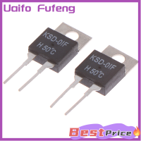 Uaifo 2ชิ้นปกติเปิดเซ็นเซอร์อุณหภูมิสวิตช์ความร้อนเทอร์โมสตัท KSD-01F 50 Degc