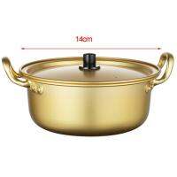 【❂Hot On Sale❂】 tianhua1717473707 หม้ออลูมิเนียมสีเหลืองหม้อก๋วยเตี๋ยวเกาหลีบะหมี่กึ่งสำเร็จรูปหนา