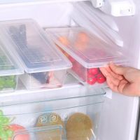 Kitchen Fridge Freezer Space Saver Organizer Home Food Transparent Plastic Organizer Container Refrigerator Storage Boxes