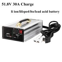 แบตเตอรี่โทรศัพท์ตะกั่วกรด14S 51.8V Li กระแสไฟ30A อุปกรณ์ชาร์จอัจฉริยะสำหรับ400ah 300Ah 58.8V 320ah 120ah แบตเตอรี่ปรับแต่งแรงดันไฟฟ้าสเก็ตบอร์ดนันทนาการกลางแจ้ง