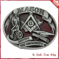 COD SDFERYRTUTYUY Mason Freemason Western Hip Hop Metal Belt Buckle For Mens Accessories Gift