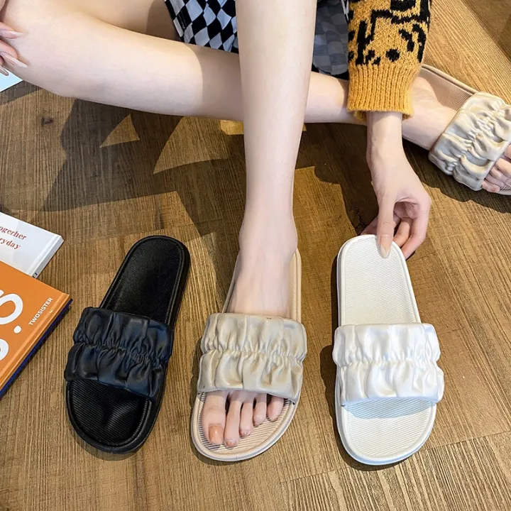 Korean Fashion New arrival Simple slides elegant slippers for women ...