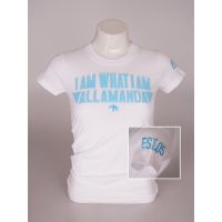 H F01 เสื้อยืด Allamanda คอกลมงานปัก I AM WHAT I AM เสื้อยืดคอกลมผ้าฝ้าย