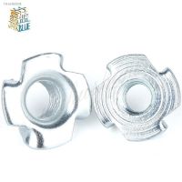 ☑ 10/20Pcs M3 M4 M5 M6 M8 Zinc Plated Four Claws Nut Speaker Nut T-nut Blind Pronged Tee Nut Furniture