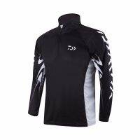 DW Fishing Clothing Summer Spring MenLong Sleeve Quick Dry Anti-UV Clothes Breathable Shirts black red Pesca