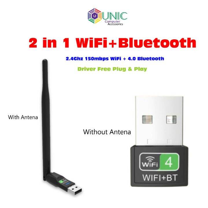 Bluetooth & WIFI adapter 2 in 1 Adapter USB Adapter Lazada