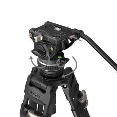 3989 Freeblazer ชุดอุปกรณ์ขาตั้งไทรพอดคาร์บอนขาตั้งกล้องสามขาไฟเบอร์ปรับความสูงได้อย่างรวดเร็ว AD-100