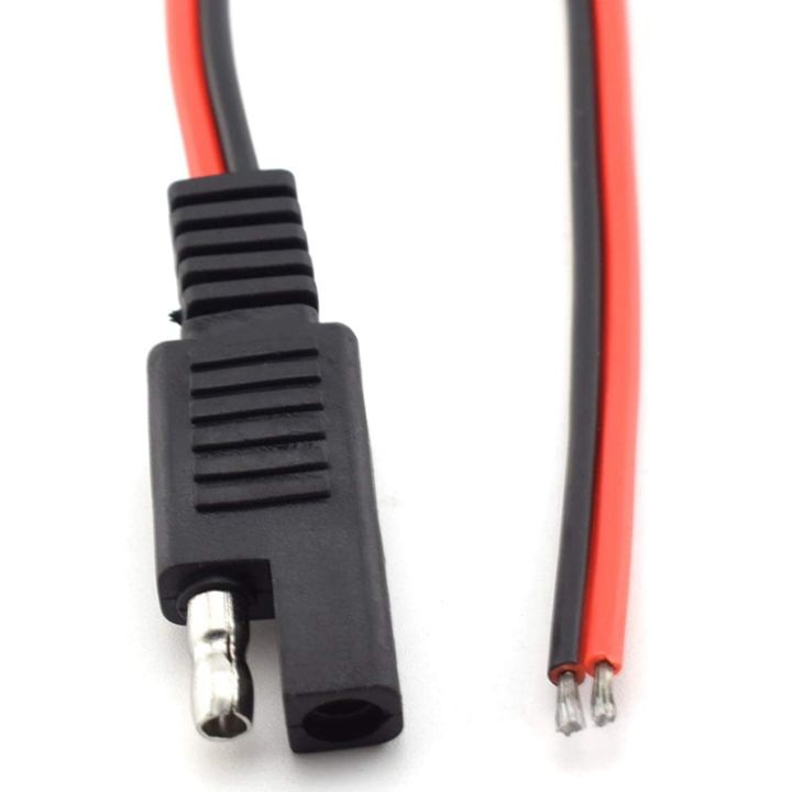 2-pcs-18awg-sae-extension-cable-2-pin-sae-quick-connector-disconnect-plug-10a-solar-battery-panel-sae-plug-wire-1ft-30cm