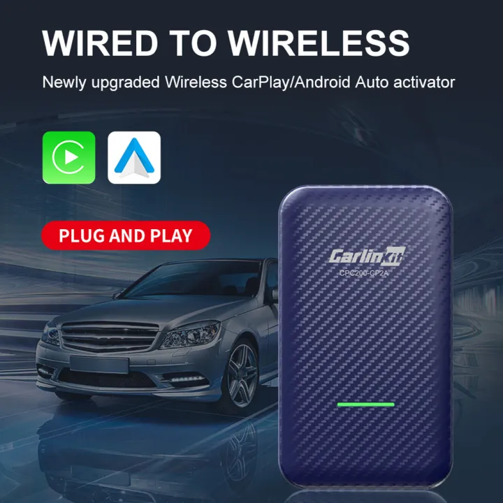 Carlinkit 4.0 for Wired to Wireless Android CarPlay Adapter Blue Auto Box Dongle Car Multimedia Player Activator Accessories