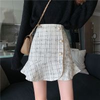 COD ☜✆ The Monolopy Shop28dfgs8dgs Zuoan Autumn Winter High Waist Plaid Skirt Womens A-line Skirt