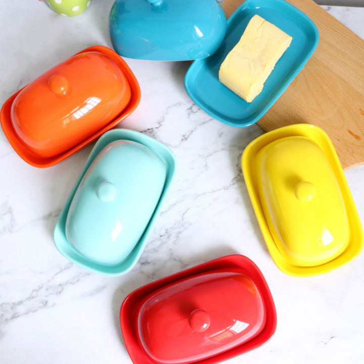 candy-colored-butter-dish-breadbasket-with-lid-kitchen-utensils-porcelain-oiler-butter-box-for-butter-dish-food-keeper-kitchen