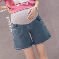 Wide Leg Loose Denim Maternity Shorts Summer Casual Adjustable Belly Straight Short Jeans Clothes for Women Pregnancy