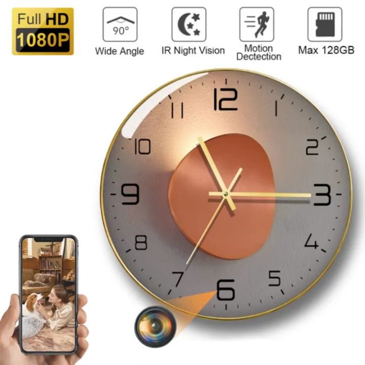 1080P HD Mini Camera Wireless WIFI Wall Clock Camera Night Vision