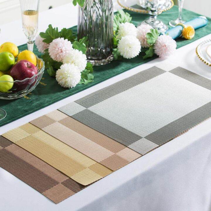 heat-resistant-stain-resistant-anti-skid-washable-pvc-woven-vinyl-placemats