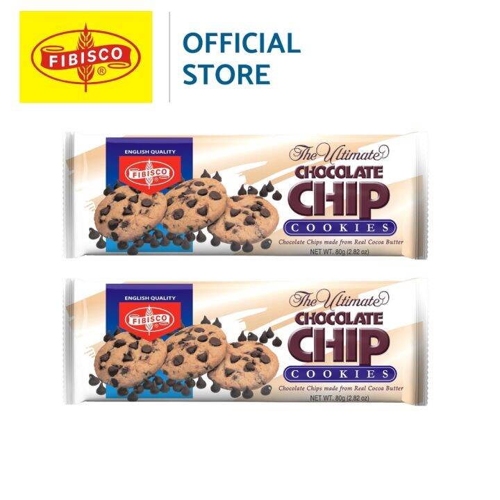 FIBISCO Chocolate Chip Cookies 80g - Pack of 2 | Lazada PH