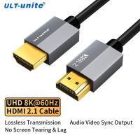 HDMI 2.1สายสาย HDMI 2 1,8K 60Hz 4K 120Hz 48Gbps EARC ARC HDCP ความเร็วสูงพิเศษ HDR สำหรับ HD โปรเจคเตอร์แล็ปท็อปทีวี PS4/5