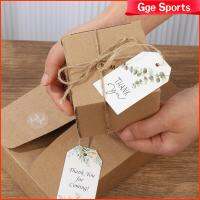 GGE SPORTS 50ชิ้น/ชุดเครื่องประดับ DIY พร้อมเชือกห่อของขวัญแต่งงานใบไม้สีเขียวตกแต่งแฮนด์เมดฉลากของขวัญป้ายแขวนขอบคุณที่เข้ามา